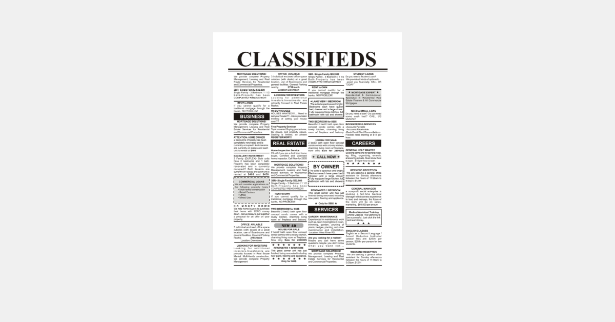 List of Classified Submission Sites