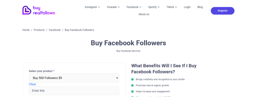 Buyrealfollows Facebook Followers